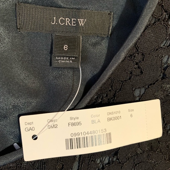 J. CREW black ladies Peplum Sleeveless lace round neck top size 6 NWT - Picture 2 of 11